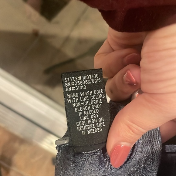 NWOT A Byer Womens White and Blue Ombre Button Down Shirt Top Blouse Size Large - Picture 8 of 9